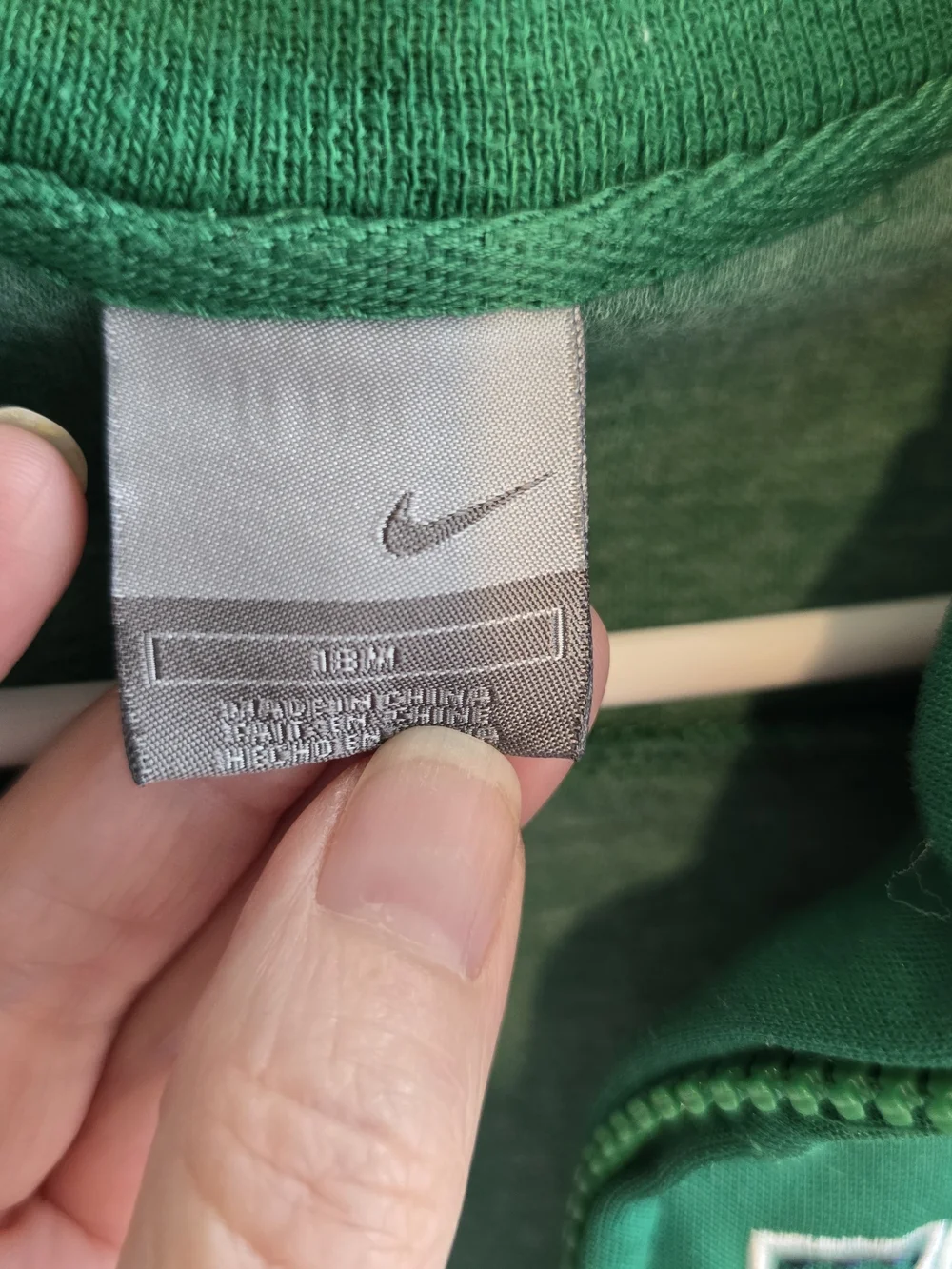 Nike Kids' Green Zip-Up Sweatshirt